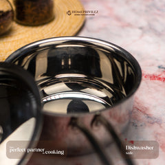 Stainless Steel Triply Saucepan with SS Lid