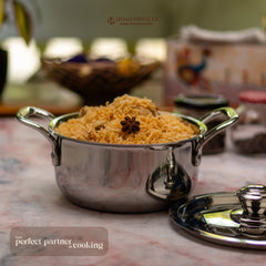 Stainless Steel Triply Stock Pot/Biryani Pot with SS Lid
