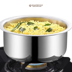 Stainless Steel Patila/Tope/Tasla with Capsulated Induction bottom and SS Lid.