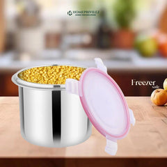 "Flip & Seal" Stainless Steel Airtight Storage Container