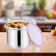 "Flip & Seal" Stainless Steel Airtight Storage Container