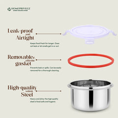 "Flip & Seal" Stainless Steel Airtight Storage Container