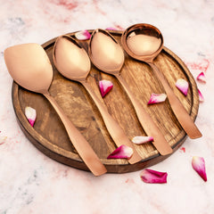 "Athens" Rose Gold-Stainless Steel Serving Spoon (Set of 4pcs)