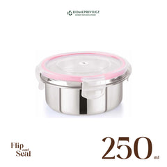 "Flip & Seal" Stainless Steel Airtight Storage Container