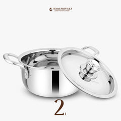Stainless Steel Triply Stock Pot/Biryani Pot with SS Lid