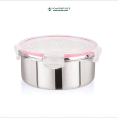 "Flip & Seal" Stainless Steel Airtight Flat Storage Container (Set of 2)