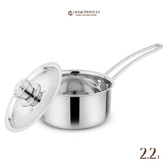 Stainless Steel Triply Saucepan with SS Lid
