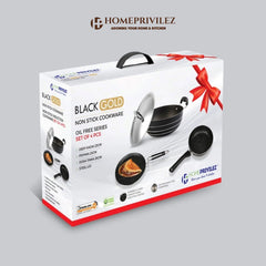 Non-stick Induction Cookware Set with 5-layer Granite coating (set of 3)