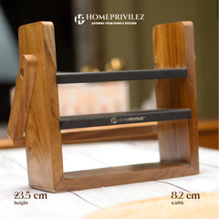 Luna Cutlery with Wooden Stand (Set of 24 pcs)