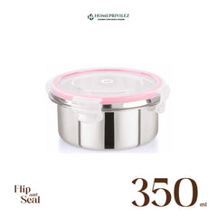"Flip & Seal" Stainless Steel Airtight Storage Container