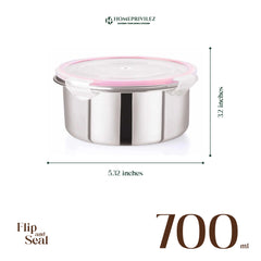 "Flip & Seal" Stainless Steel Air Tight Storage Container - Set of 2