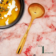 "Matiz" PVD Gold-Stainless Steel Serving Spoon (Set of 4 pcs)