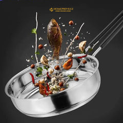 Stainless Steel Frypan with Capsulated Induction Bottom