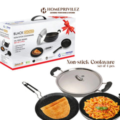 Non-stick Induction Cookware Set with 5-layer Granite coating (set of 3)