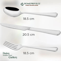 Daisy Cutlery with Wooden Stand