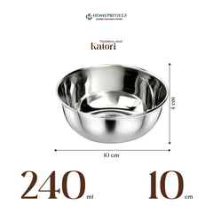Stainless Steel Katori or Bowl (Set 6 Pcs)
