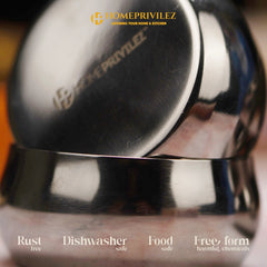 Rajwada Silver Stainless Steel Katori (Set of 6 pcs)