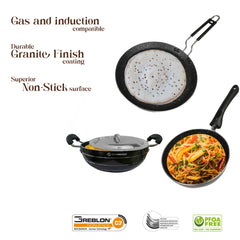 Non-stick Induction Cookware Set with 5-layer Granite coating (set of 3)
