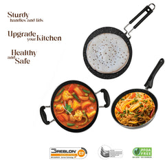 Non-stick Induction Cookware Set with 5-layer Granite coating (set of 3)