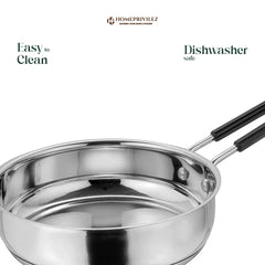 Stainless Steel Cookware Set with Capsulated Induction Bottom (Set of 3)