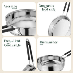 Stainless Steel Frypan with Capsulated Induction Bottom