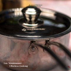 Stainless Steel Triply Saucepan with SS Lid