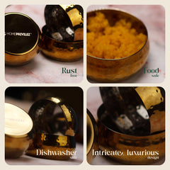 Rajwada Hammered Gold Stainless Steel Katori (Set of 6 pcs)