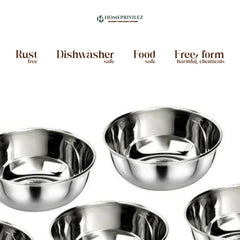 Stainless Steel Katori or Bowl (Set 6 Pcs)