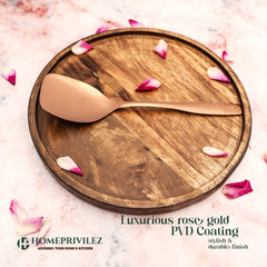 "Athens" Rose Gold-Stainless Steel Serving Spoon (Set of 4pcs)