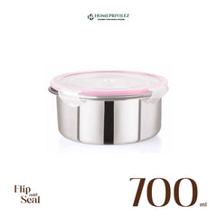 "Flip & Seal" Stainless Steel Airtight Storage Container