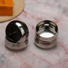 Rajwada Silver Stainless Steel Katori (Set of 6 pcs)