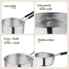 Stainless Steel Saucepan/Tea pan with capsulated induction bottom