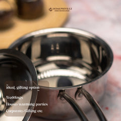 Stainless Steel Triply Saucepan with SS Lid
