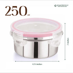 "Flip & Seal" Stainless Steel Airtight Storage Container (Set of 3)