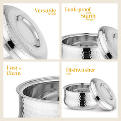 Stainless Steel Hammered Casserole