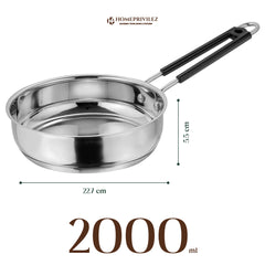 Stainless Steel Frypan with Capsulated Induction Bottom