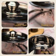 Stainless Steel Triply Saucepan with SS Lid