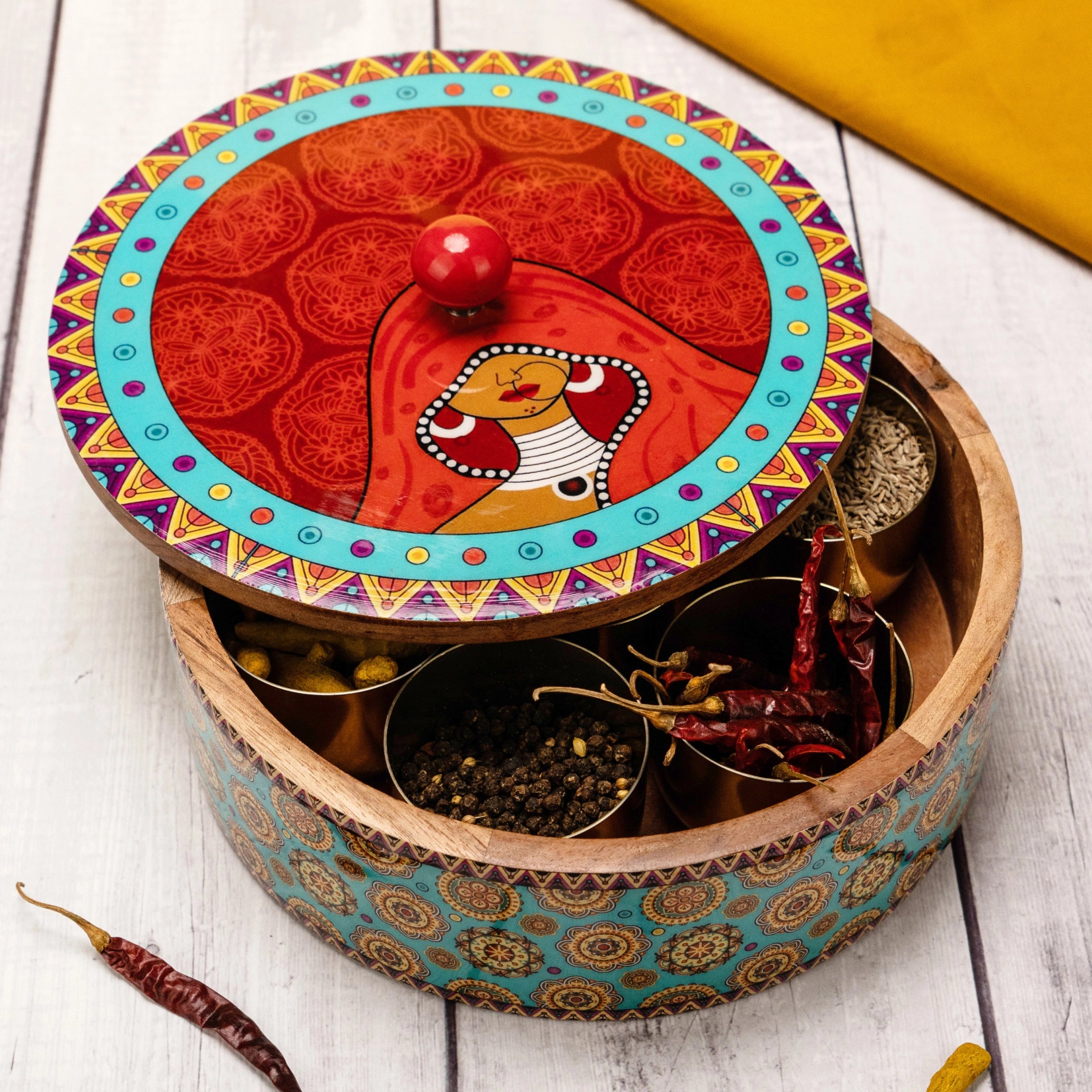 Classic Designed Masala Box - Design Spice Box