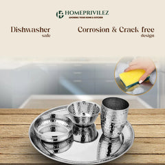 Ellora Classic Stainless Steel Dinner Set