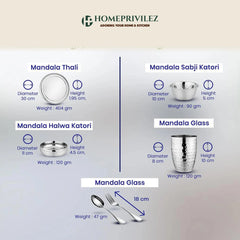 Ellora Classic Stainless Steel Dinner Set