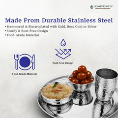 Ellora Classic Stainless Steel Dinner Set