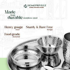 Ellora Classic Stainless Steel Dinner Set