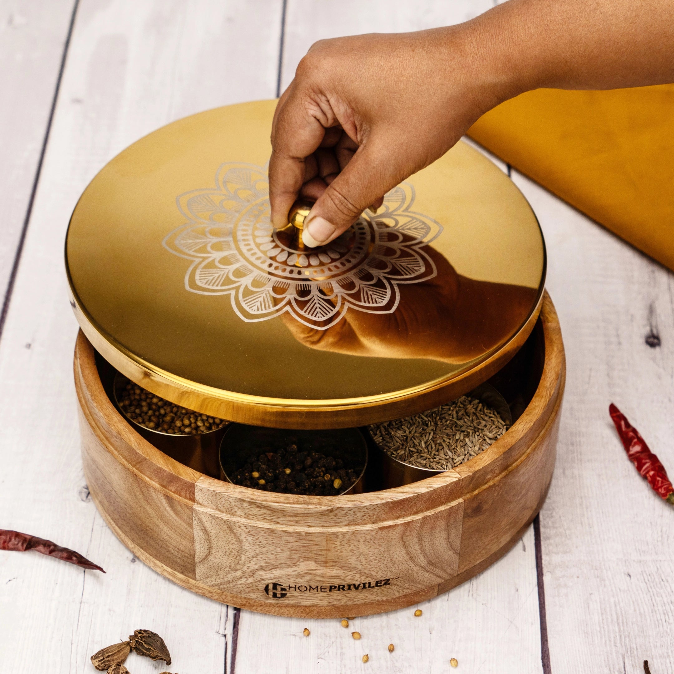 Golden Masala Box - Hand Model