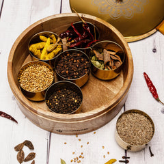 Golden Masala Box - Spice Jars 2
