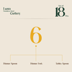 "Luna" Stainless Steel Cutlery