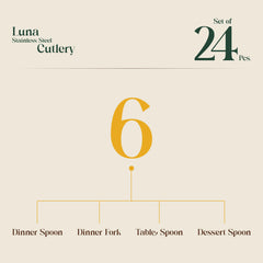 "Luna" Stainless Steel Cutlery