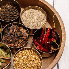 Ramya Wooden Masala Box - Rose Gold