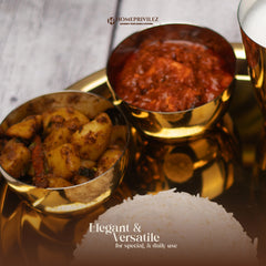 “Regal” Stainless Steel Thali Set/Dinner Set - Gold