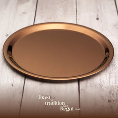 “Regal” Stainless Steel Thali Set/Dinner Set - Rose Gold