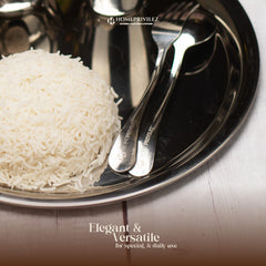 “Regal” Stainless Steel Thali Set/Dinner Set - Silver